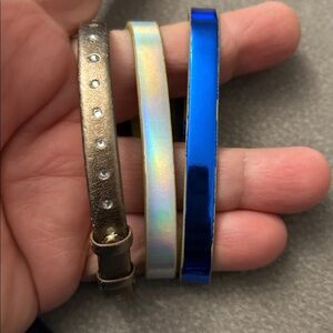 Bundle  NWOT faux leather choker collars